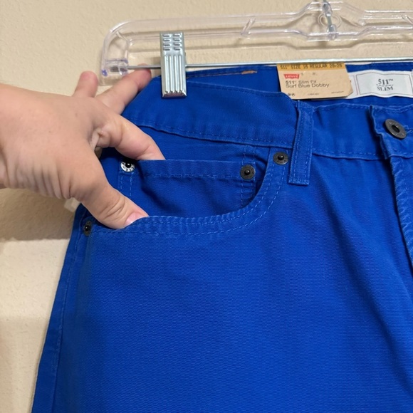 Levi's 511 Slim Fit Star Blue Denim Jeans Size 16 - 28x28 - Picture 5 of 16